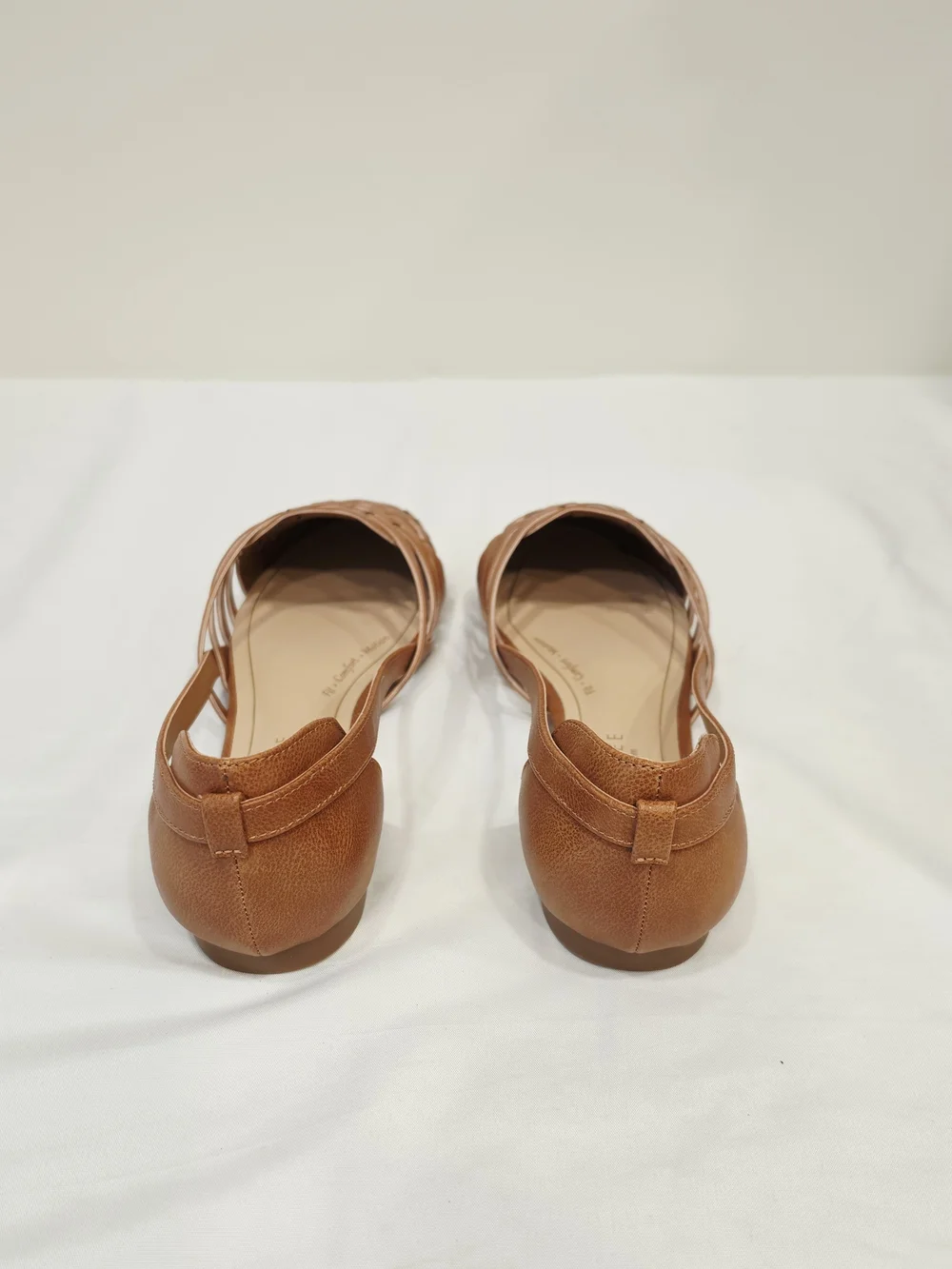 Journee Collection Ekko Women's Tan Woven Slingback Flats US Wide Size 9